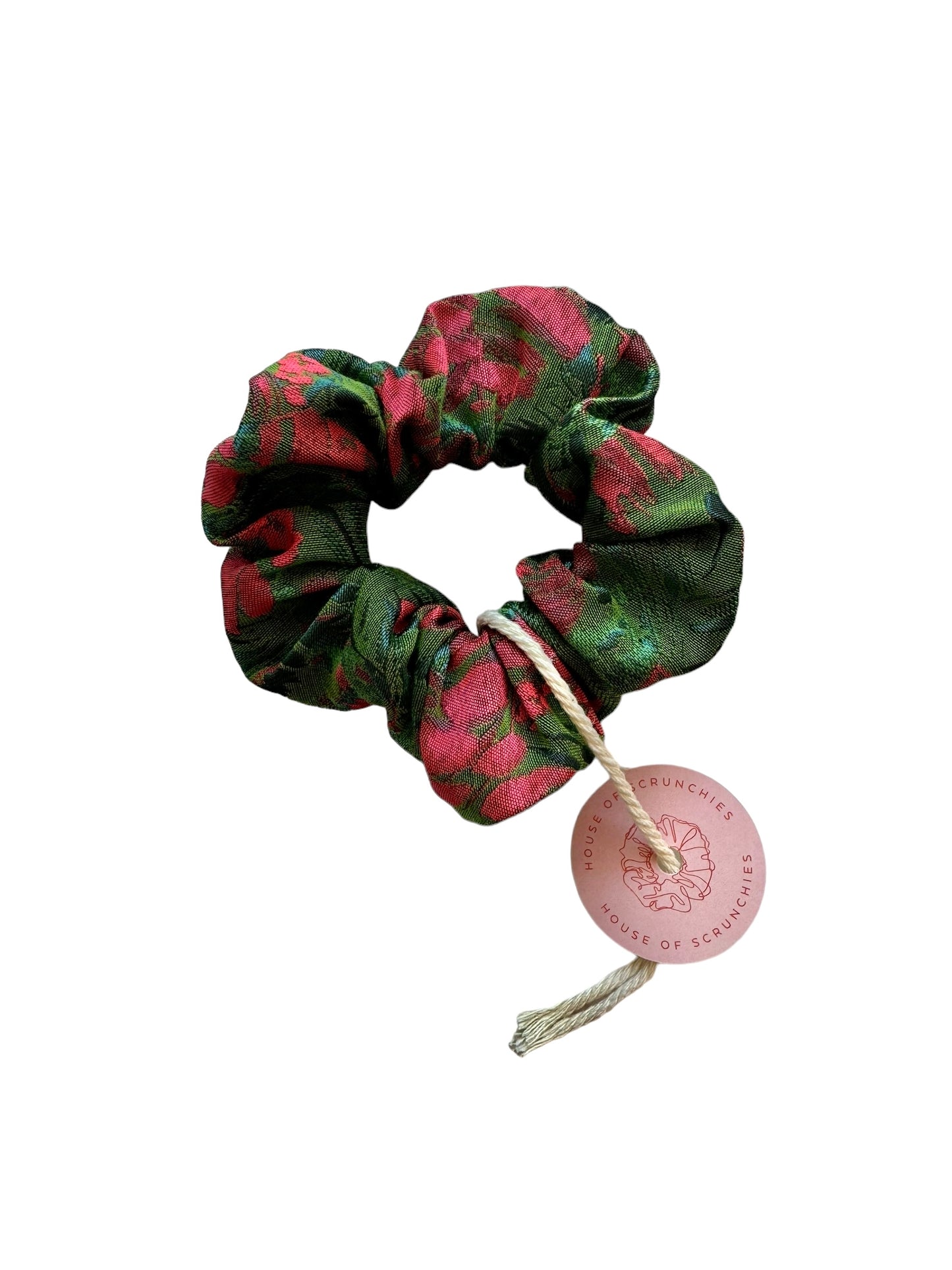 Scrunchie - Grün/ Pink Jacquard