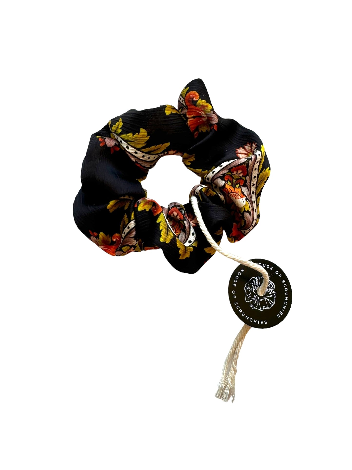 Scrunchie - Schwarz Ornamental