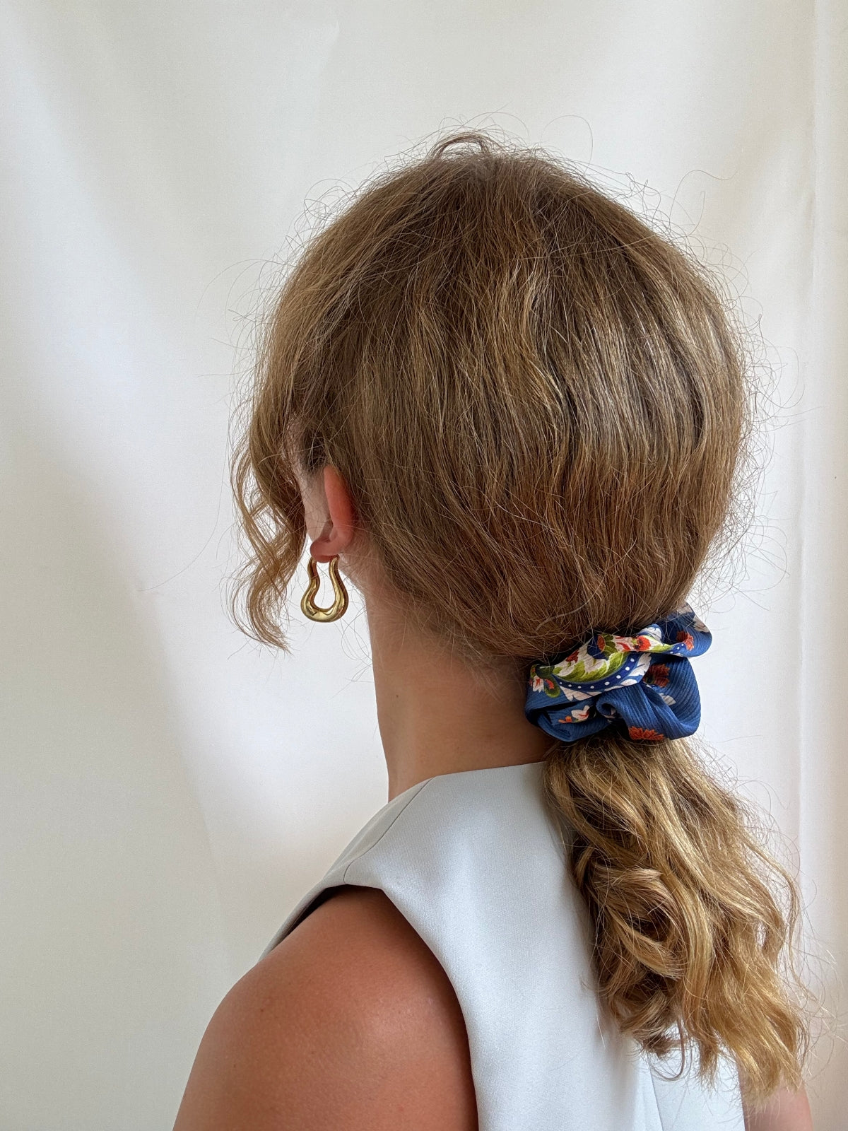 Scrunchie - Blau Ornamental