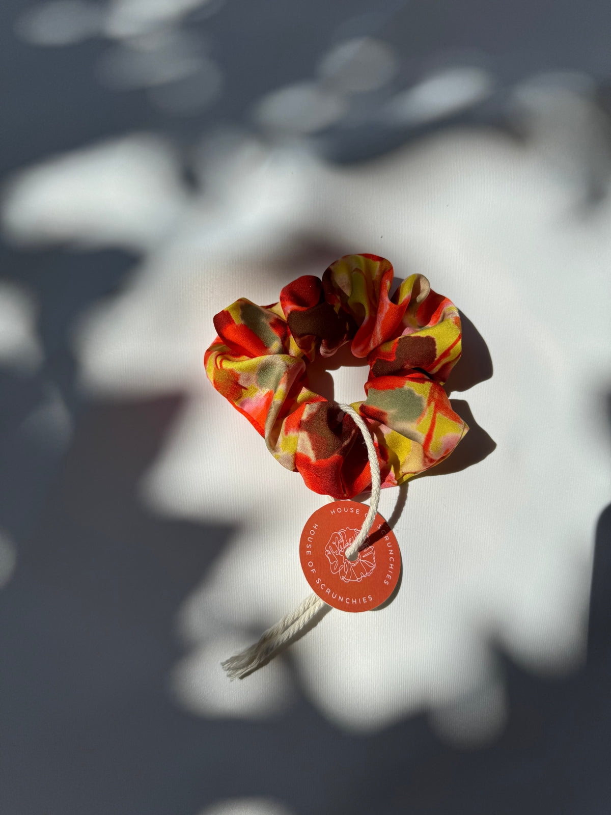 Scrunchie - Rot/ Orange Watercolour