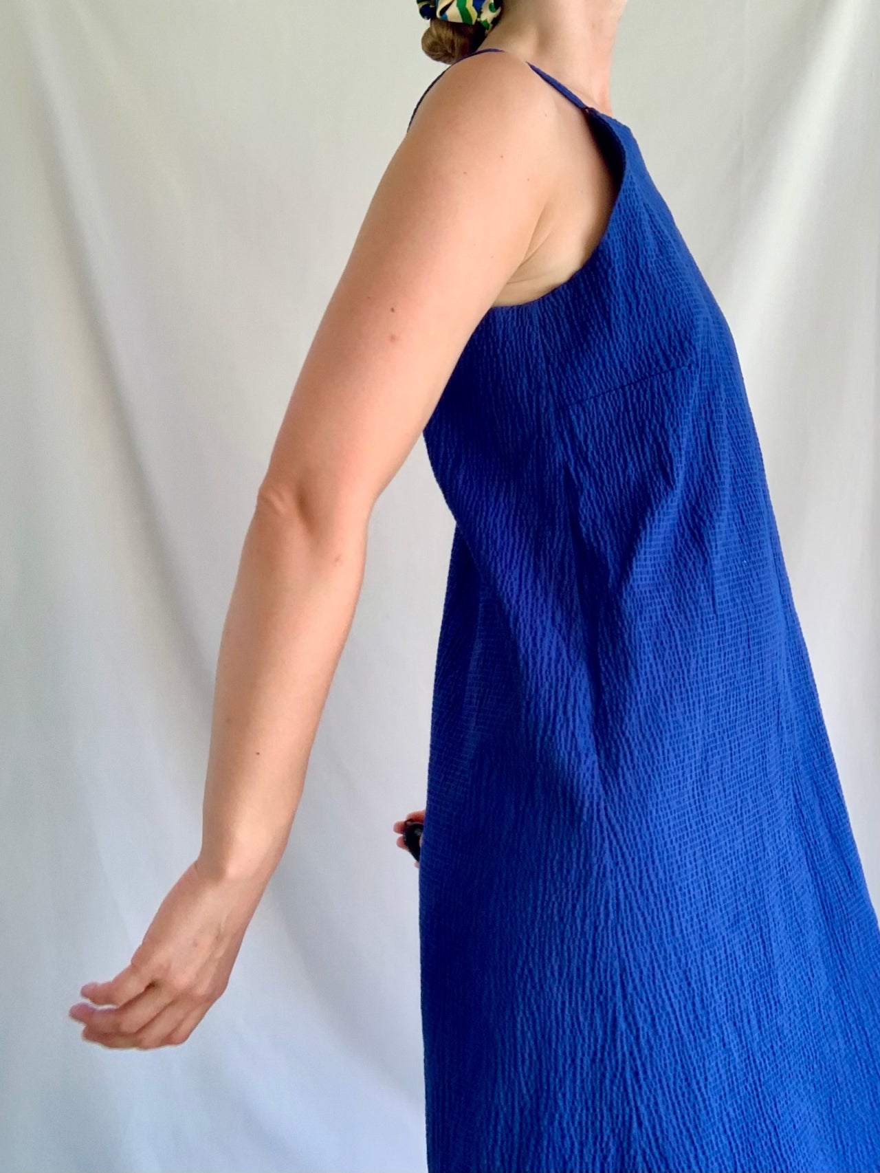 Bright blue shops summer dress