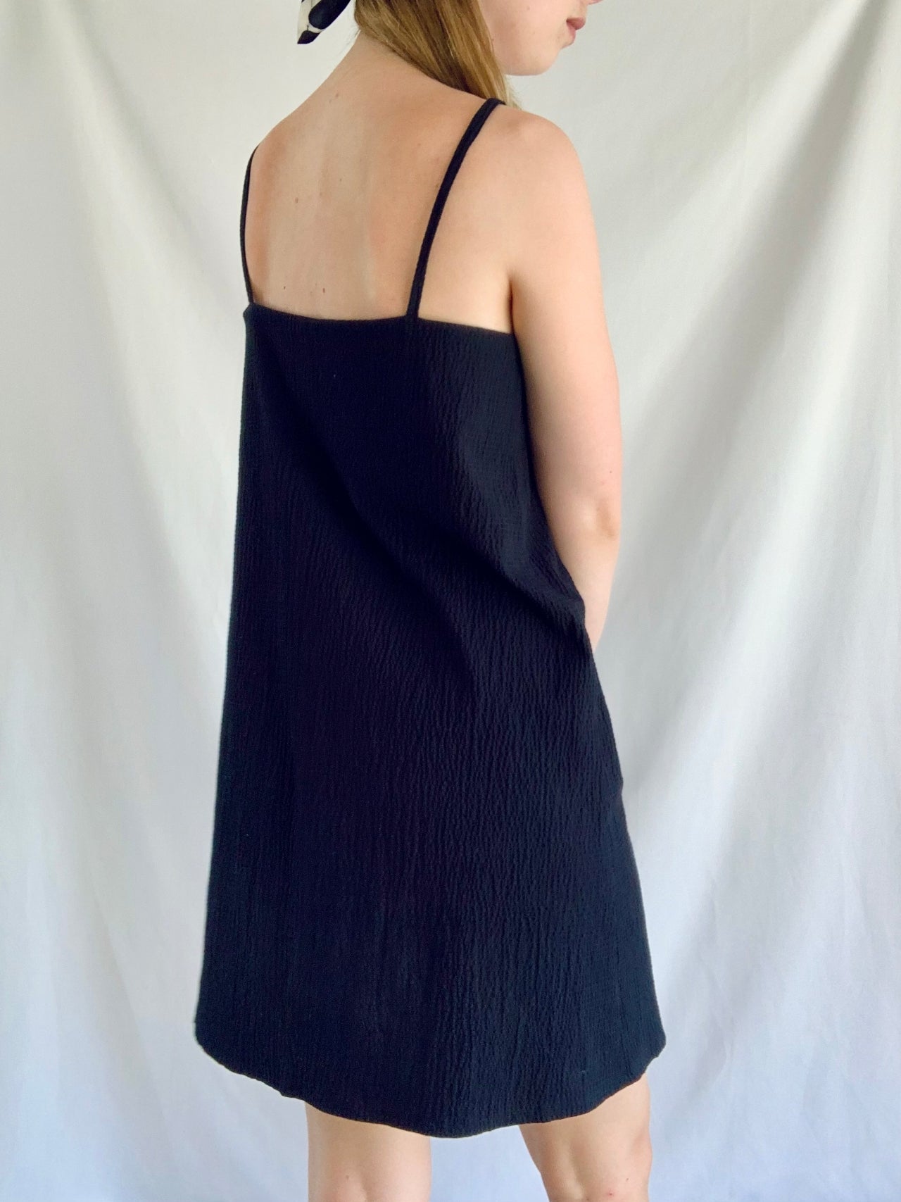 Black cotton summer dress online